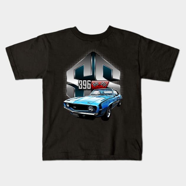 All-Over Vintage Auto Series Camaro SS 396 Kids T-Shirt by allovervintage